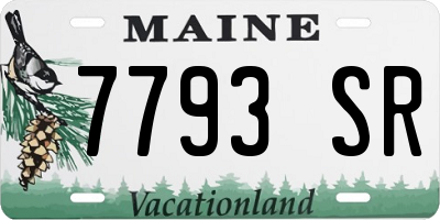 ME license plate 7793SR