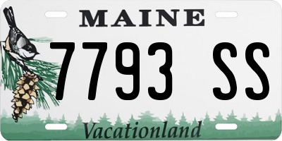 ME license plate 7793SS