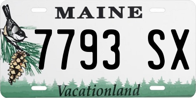 ME license plate 7793SX