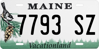 ME license plate 7793SZ
