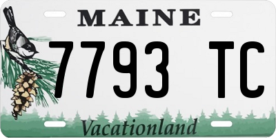 ME license plate 7793TC