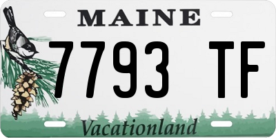 ME license plate 7793TF