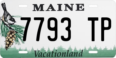 ME license plate 7793TP