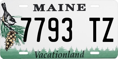 ME license plate 7793TZ