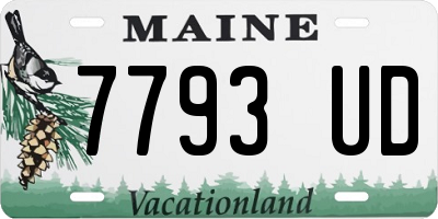 ME license plate 7793UD