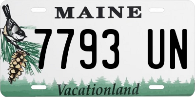 ME license plate 7793UN