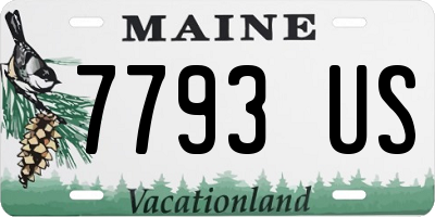 ME license plate 7793US