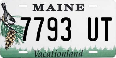 ME license plate 7793UT