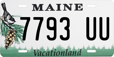 ME license plate 7793UU