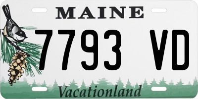 ME license plate 7793VD