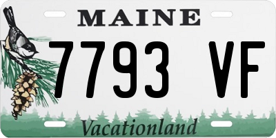 ME license plate 7793VF
