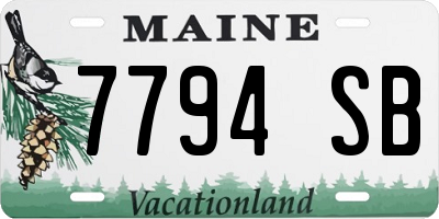 ME license plate 7794SB