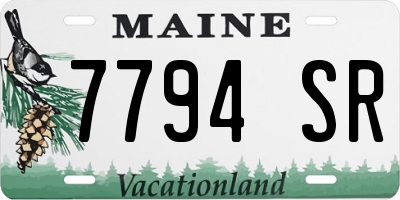 ME license plate 7794SR
