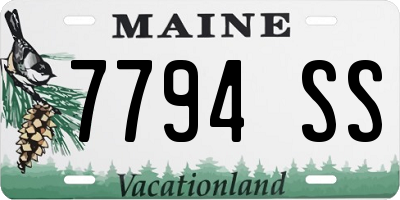 ME license plate 7794SS