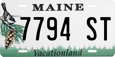 ME license plate 7794ST