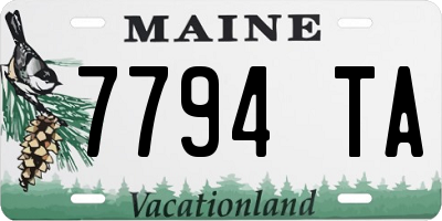 ME license plate 7794TA