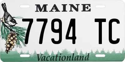 ME license plate 7794TC