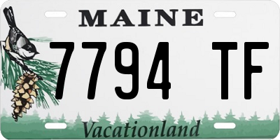 ME license plate 7794TF