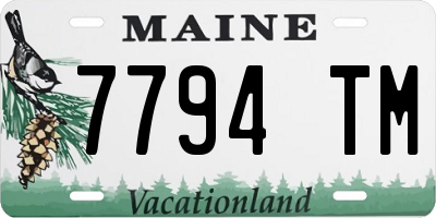 ME license plate 7794TM