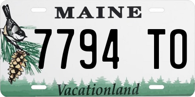 ME license plate 7794TO