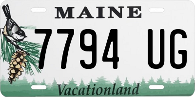 ME license plate 7794UG