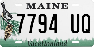 ME license plate 7794UQ