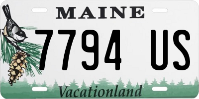 ME license plate 7794US