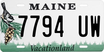 ME license plate 7794UW