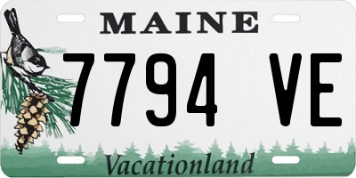 ME license plate 7794VE