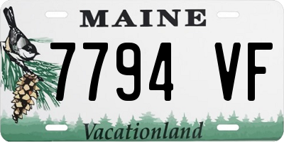 ME license plate 7794VF