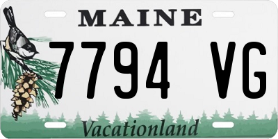 ME license plate 7794VG