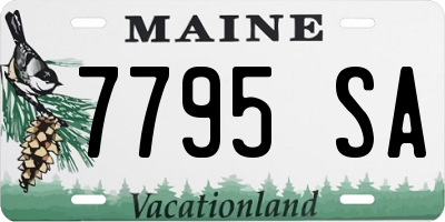 ME license plate 7795SA