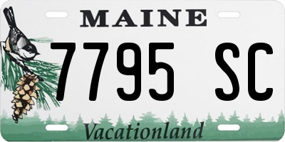 ME license plate 7795SC