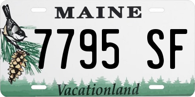 ME license plate 7795SF