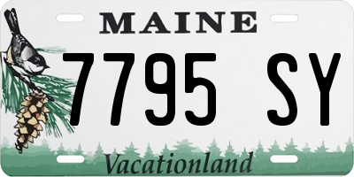 ME license plate 7795SY