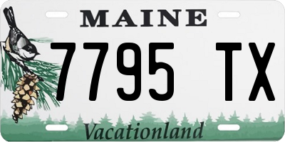 ME license plate 7795TX