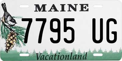 ME license plate 7795UG
