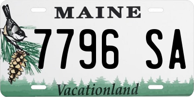 ME license plate 7796SA