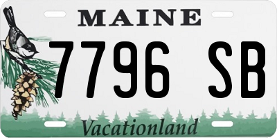 ME license plate 7796SB