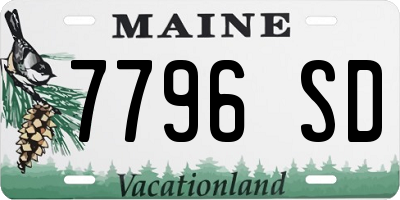 ME license plate 7796SD