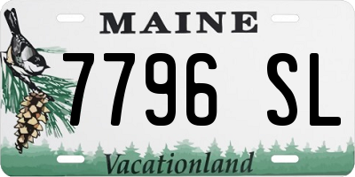 ME license plate 7796SL