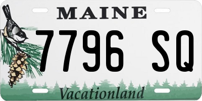 ME license plate 7796SQ