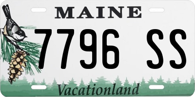 ME license plate 7796SS
