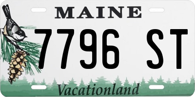 ME license plate 7796ST