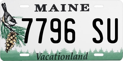 ME license plate 7796SU