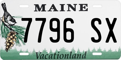 ME license plate 7796SX