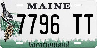 ME license plate 7796TT