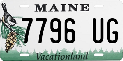 ME license plate 7796UG