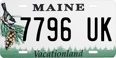 ME license plate 7796UK