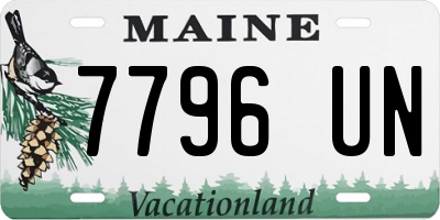 ME license plate 7796UN